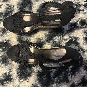 Target Black Woven Platform Wedge Sandals